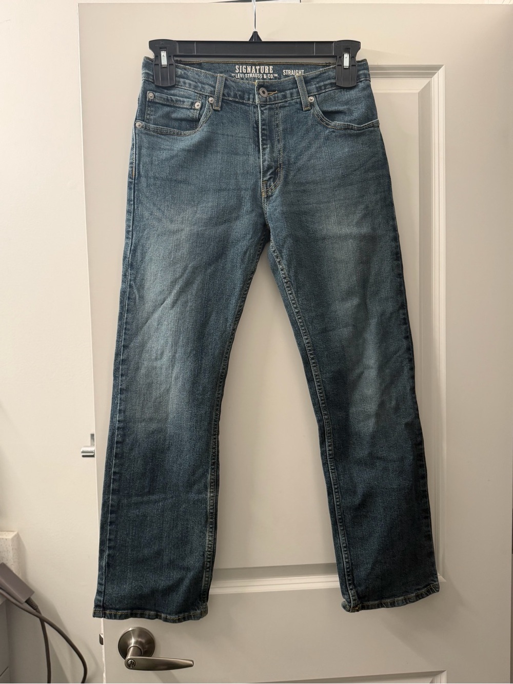 Signature by Levi Strauss Kids Straight Jeans in Blue Denim
